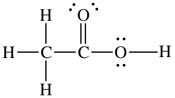 Draw the Lewis dot structure for the carboxylic acid functional group -COOH...