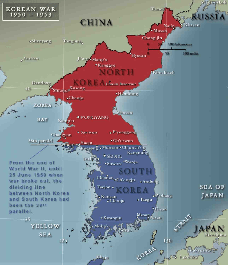 38 параллель разделяет. Война в Корее карта. Война в Корее 1950-1953 карта. Корейская война 1950-1953 на карте мира. Карта Кореи 1945.