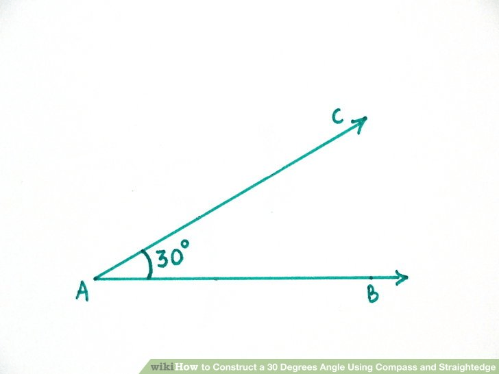2 угла 30 градусов. Начерти угол 30 градусов. Макет угла 30 градусов. Начертить угол 30 градусов. Угол наклона 30 градусов.