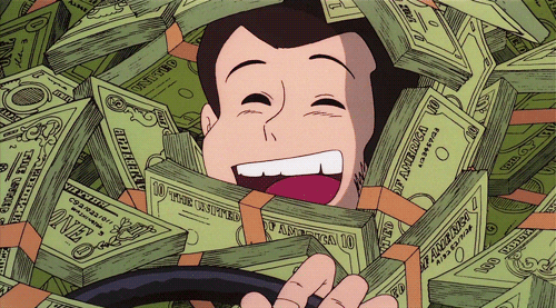 anime money gif