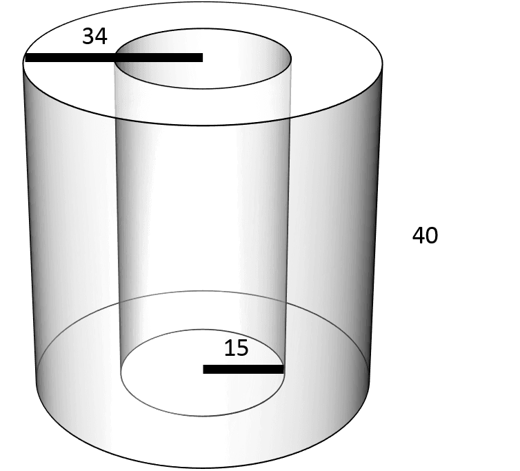 Объем стенки полого цилиндра